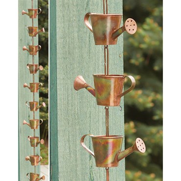 Ancient Graf Flamed Watering Can Rain Chain