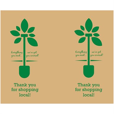 Paper Trunk Liner 38" Thank You 300 Sheets 1100ft Roll Cut to Size
