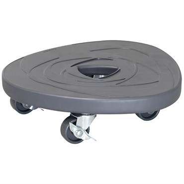 TDI Round Swirl Stone Plant Caddy