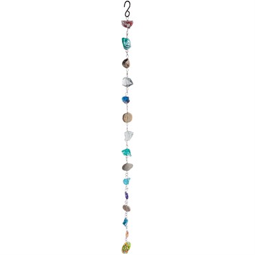 APM Large Art Glass Rock Rain Chain