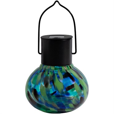 APM Art Glass Lantern Blue