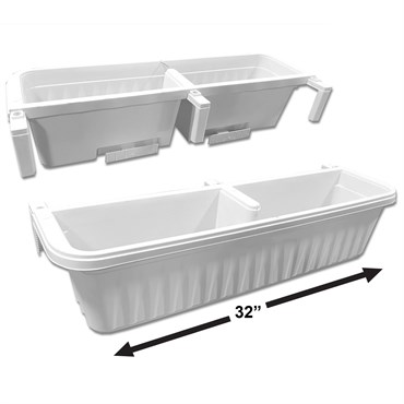 Apollo 32" Adjustable Railing Planter White