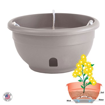 Apollo 12" Eezy Gro Hanging Basket Driftwood