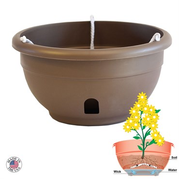 Apollo 12" Eezy Gro Hanging Basket Mocha