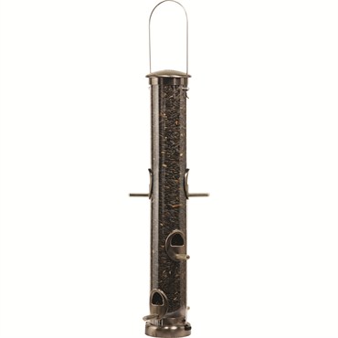 Aspects Large Brushed Nickel Seed Tube Feeder Quick Clean