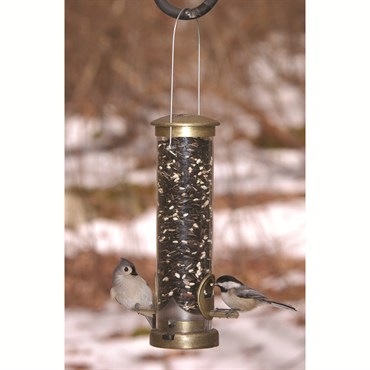 Aspects Small Antique Brass Seed Tube Feeder Quick Clean