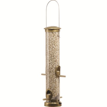 Aspects Medium Antique Brass Seed Tube Feeder Quick Clean
