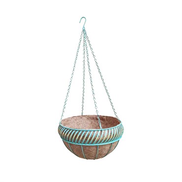 Austram 14'' Venetian Hanging Basket Green