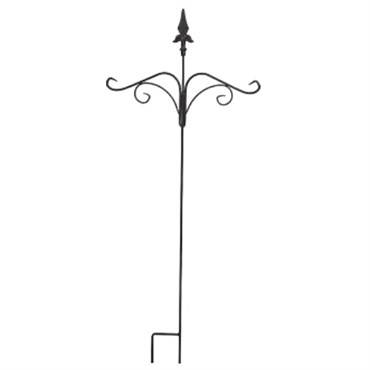 Austram 72" Finial Shepherd Rod Black