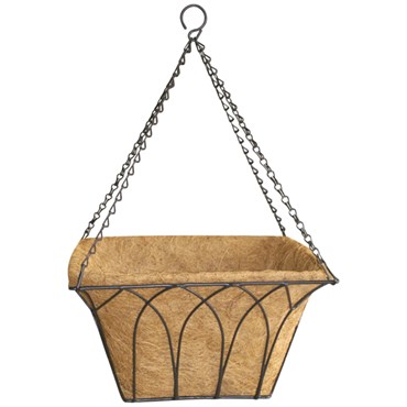 Austram 14" Lotus Square Hang Basket with Chain