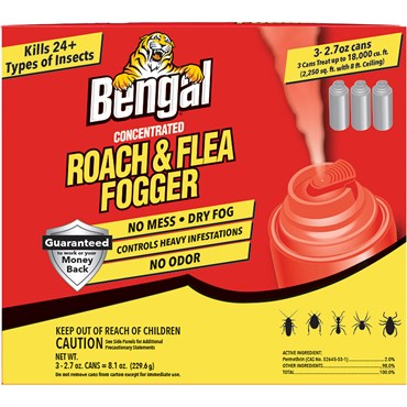 Bengal 3pk 2.7oz Roach Flea Fogger