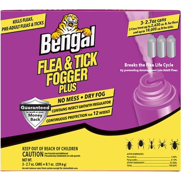 Bengal 3pk 2.7oz Flea Tick Fogger