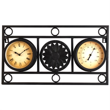 Bella Outdoor Wall Clock Thermometer Sun Design Bfg Supply - Large Outdoor Wall Thermometer Bella Outdoor Wall Clock Thermometer Sun Design Bfg Supply - Large Outdoor Wall Thermometer