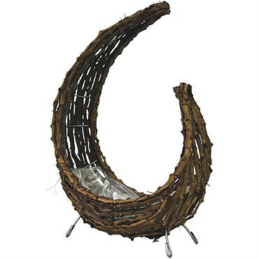 Braun 15" Wicker Tear Drop