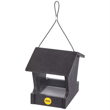 Birds Choice Hopper Feeder Recycled Plastic Bristol Black 1.5# Capacity