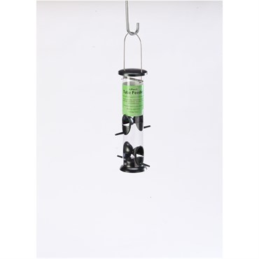 Birds Choice Large 4 Port Economy Tube Feeder Clear 3 Cup Capacity