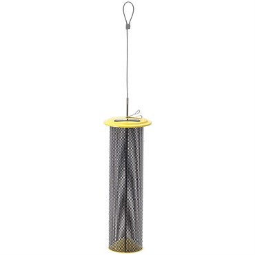 Birds Choice Small Mesh Finch Tube Feeder Yellow & Black 1.5# Capacity
