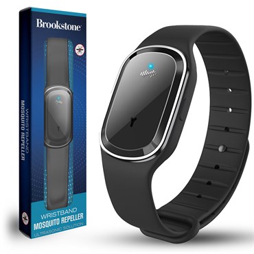 Brookstone Rechargeable Electronic Wristband Mosquito Repeller Black