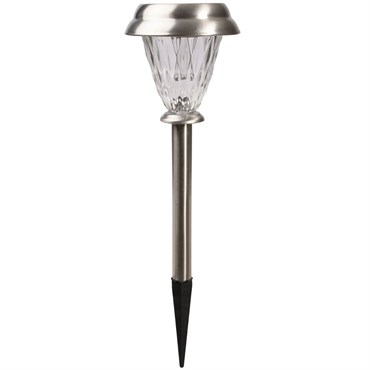 Moonrays 6pk SS Solar w/Water Glass Lens