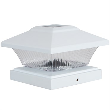 Moonrays Post Cap Solar Light w/Plastic Lens White