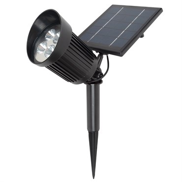 Moonrays Solar Black Plastic High Power Spotlight