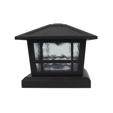 Moonrays Black Metal & Glass Post Cap