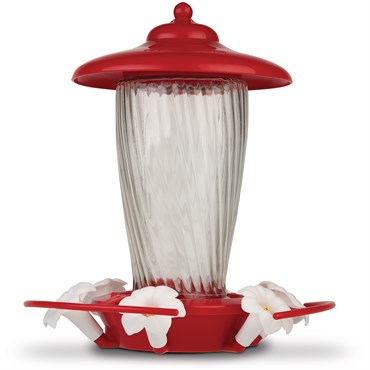 Pennington 32oz Decorative Glass Hummingbird Feeder