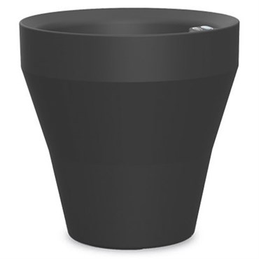 Crescent 18" Rim TruDrop Planter Caviar Black