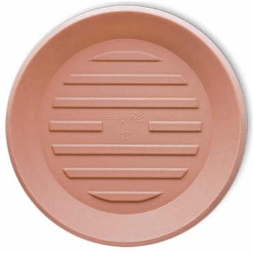 Crescent 10" Round Universal Saucer Weathered Terracotta