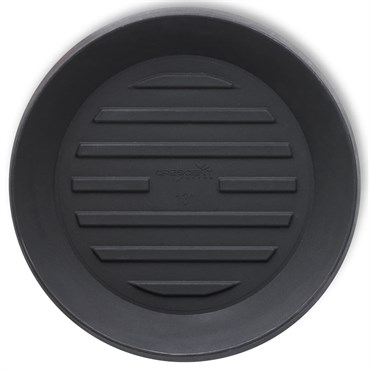 Crescent 13" Round Universal Saucer Caviar Black