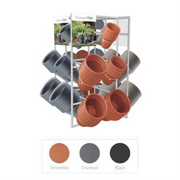 Crescent 360pc Round Emma Display Black/ Terra Cotta/ Charcoal