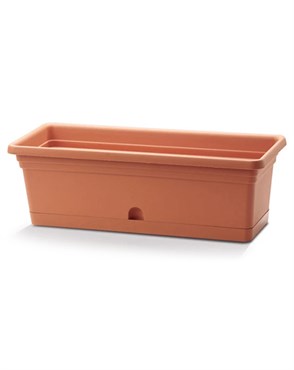 Crescent 16"x8" Emma Rectangle Planter Terra Cotta