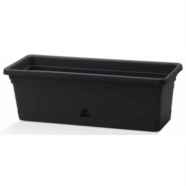 Crescent 16"x8" Emma Rectangle Planter Black