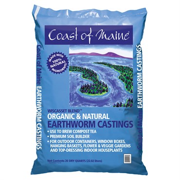 COM 20qt Wiscasset Earthworm Castings 100/PL