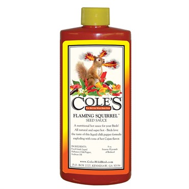 Coles 8oz Flaming Squirrel Seed Sauce MADE IN THE USA