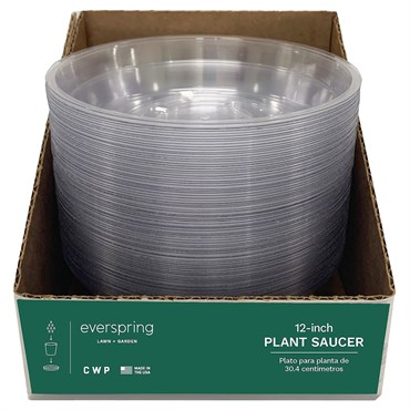 CWP 12" Clear Vinyl Plant Saucer Retail Ready Packaging
