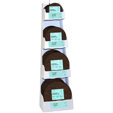 CWP 80pc Dark Cork Mat Hanging Display