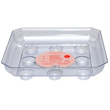 CWP 8"  Square Carpet Saver Heavy Footed Saucer