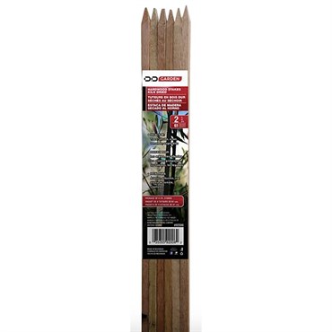 D&D Garden 6ct 3'x1/2"x1/2" Hardwood Stakes