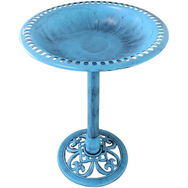 DDI Resin Bird Bath Blue