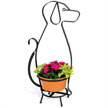 Deer Park Dog Planter Black