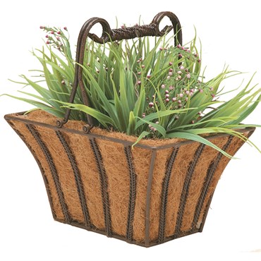Deer Park Rectangular Twist Basket With Coco Liner