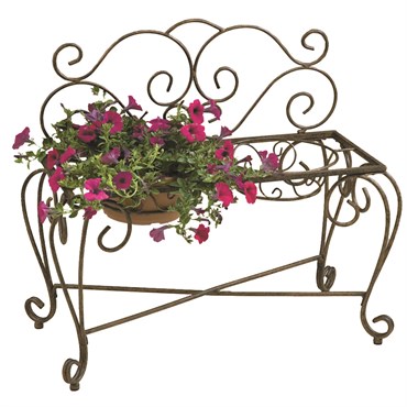 Deer Park 2 Pot Bench Planter Black