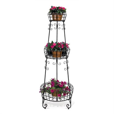 Deer Park 3 Tier French Planter Black
