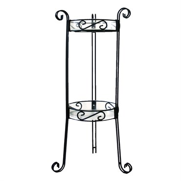 Deer Park 2 Tier Plant Stand Column Black