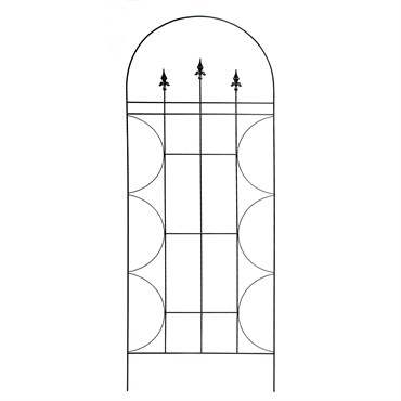 Deer Park 72" x 30" Finial Trellis Black