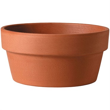 Deroma 12.2" Bulb Pan Terra Cotta Clay Full Pallet