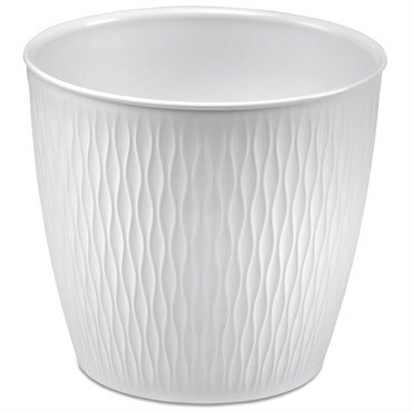 Deroma 6.3" Ariel Pot Premium Plastic White