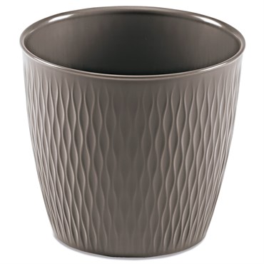 Deroma 7.9" Ariel Pot Premium Plastic Grey