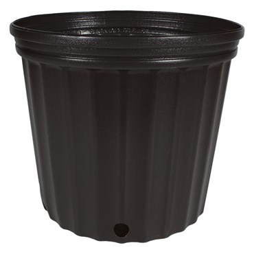 HC Dillen 3G Nursery Pot, Blow Molded, Heavy, True 3 Gallon, Black, 50 per Bundle, 60 Bundles per Pallet, 11.00in x 9.62in, 3.00Gal, 3Gallon